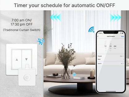 Smart Button Pusher Robot Fingerbot Plus, MOES Wireless Switch Controller, Works with Alexa, Google Home & Tuya App