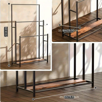 Towel Rack Freestanding 47 Inch Tall 3-Tier Floor Standing Towel Holder for Bathroom Bedroom Pool Outdoor