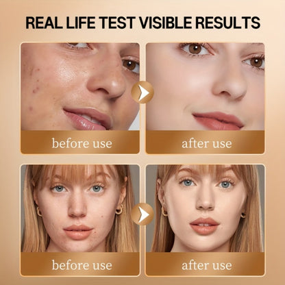 24H Oil Control Foundation Powder 3 Shades, Full Coverage Waterproof Matte Pressed Powder, for Makeup, Travel and Everyday Vanity Use