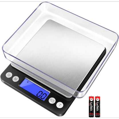 Digital Kitchen Scale Pocket Food Scale 3000g x 0.1g Accuracy, 6 Unit Modes LCD Display Tare Function