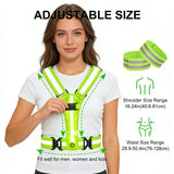 2 wristbands + 1 light-up vest + charging cable