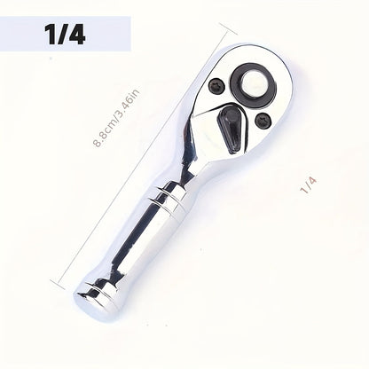 Short-Handle 72-Tooth Ratchet Wrenches in 1/4-, 3/8- or 1/2-Inch Drive with Three Pictured Lengths