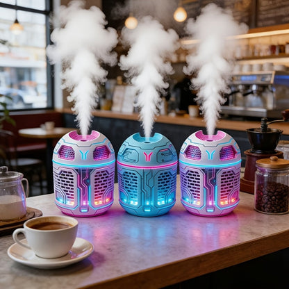 Mini Aromatherapy Humidifier Set of 3 Cool Mist Diffuser with Odor Eliminator No Filter for Entryways, Bedrooms and Living Spaces