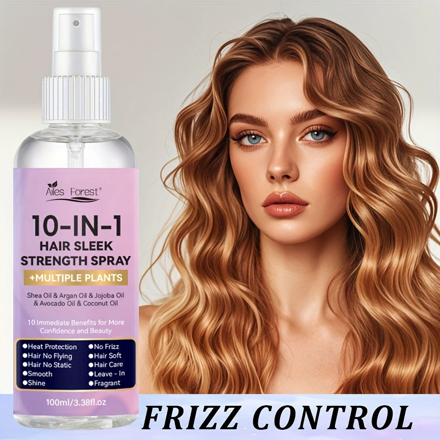 Leave-In Conditioner Spray 10-in-1 No-Rinse 100ml, Fragrance-Free Anti-Frizz Detangling Heat Protection