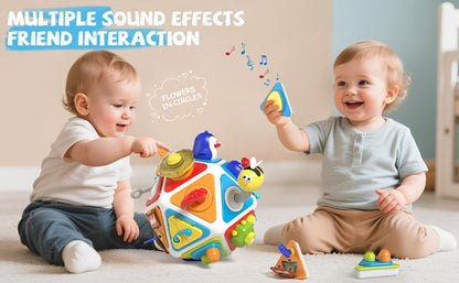 21-in-1 Toddler Busy Board Activity Cube, Early Educational Sensory Toy for Boys & Girls Ages 1-3