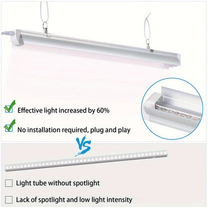T8 Grow Light Strips 4ft 6-Pack Full Spectrum 270W, Pink White Spectrum LED 1620W Equivalent