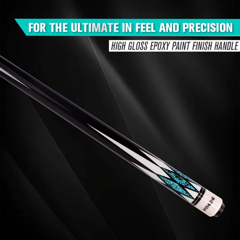 58-Inch Maple Pool Cue with 13mm Tip, Diamond-Style Graphics and Five Colors or Combination Set