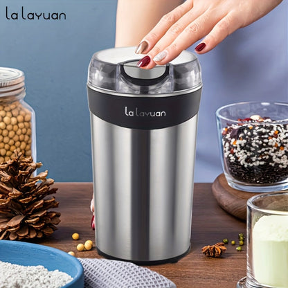 200W-Labeled Electric Coffee Grinder with Press-Lid Control, Two-Leaf Blade and Three Housing Options