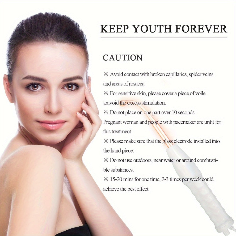 High Frequency Facial Massager 4-in-1 Skin Care Stick Portable Home Use Acne Treatment Rejuvenation Beauty for Home or Salon Spa Use