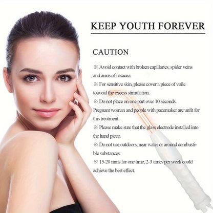 High Frequency Facial Massager 4-in-1 Skin Care Stick Portable Home Use Acne Treatment Rejuvenation Beauty for Home or Salon Spa Use
