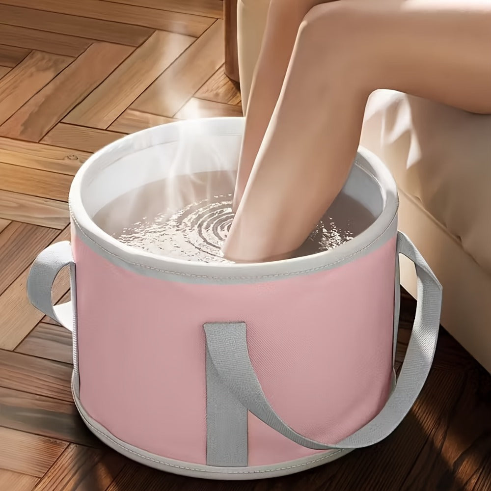 Foot Scrubber & Foldable Foot Soak Tub Set, Dead Skin Remover Callus Exfoliator with Portable Collapsible