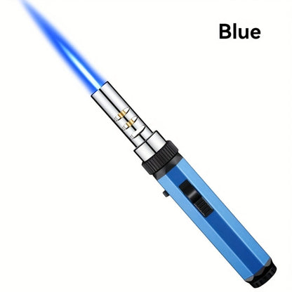 Windproof Jet Flame Torch Lighter with Safety Lock & Switch Lock, Large Adjustable Flame, Outdoor Torch for Campfire BBQ Baking Camping