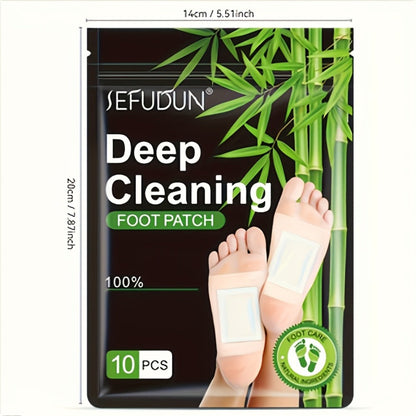 Foot Detox Patches Bamboo Charcoal & Ginger 50pcs 5 Bags – Deep Cleansing Overnight Foot Pads for Toxin Removal