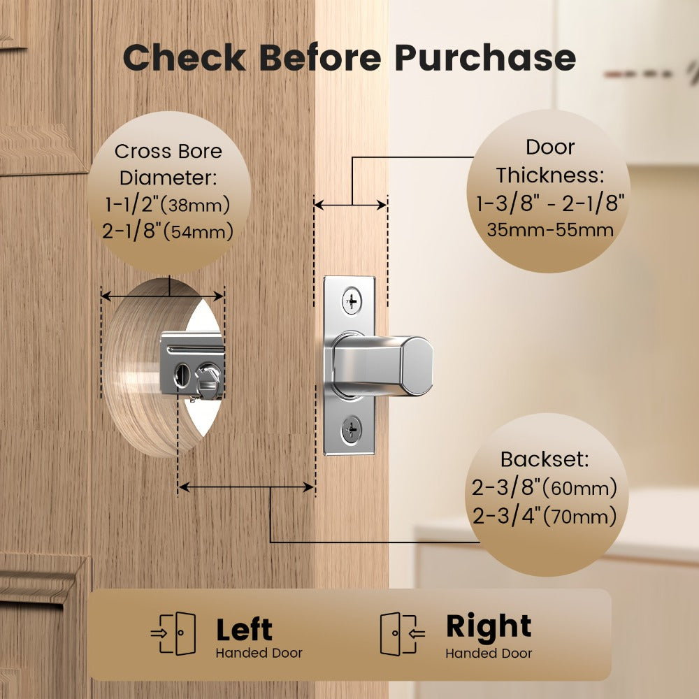 Smart Door Lock Palm Vein WiFi Keypad Deadbolt with 10000mAh Battery Alexa and Google Home Control