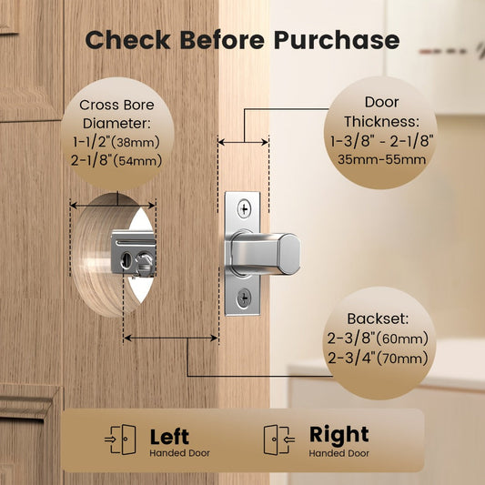 Smart Door Lock Palm Vein WiFi Keypad Deadbolt with 10000mAh Battery Alexa and Google Home Control