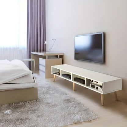 TV Stand, 59" Modern Wooden Media Console with Cable Management, Fits up to 65" TV shown in the main product view