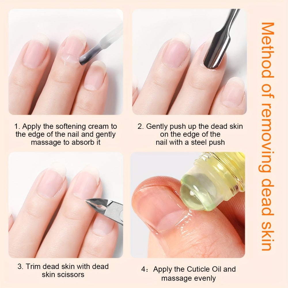 Cuticle Oil Set 6 Scents with Jojoba Oil Grape Seed Oil & Vitamin E – Paraben-Free Plant-Based Daily Nail Treatment for Dry Damaged Broken