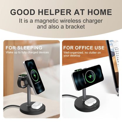 Wireless Charging Station, 3-in-1 Qi-Labeled Stand for iPhone, Apple Watch and AirPods Models in Six Colors