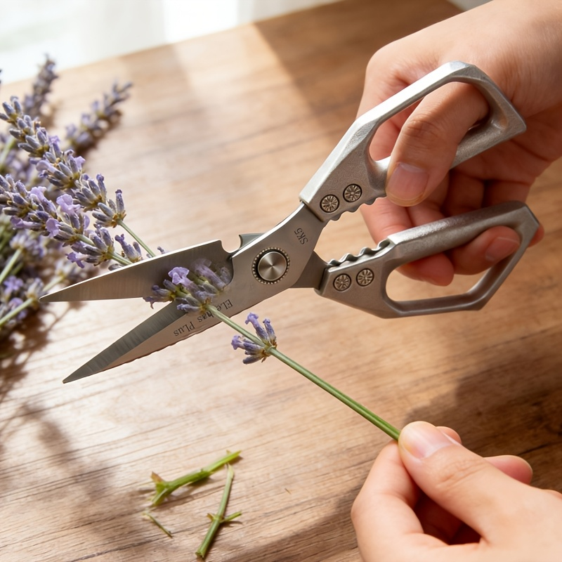 Floral and Light Plant-Trimming Scissors, 10.58 Inches with Open-Loop Metal Handles in One- or Two-Piece Options