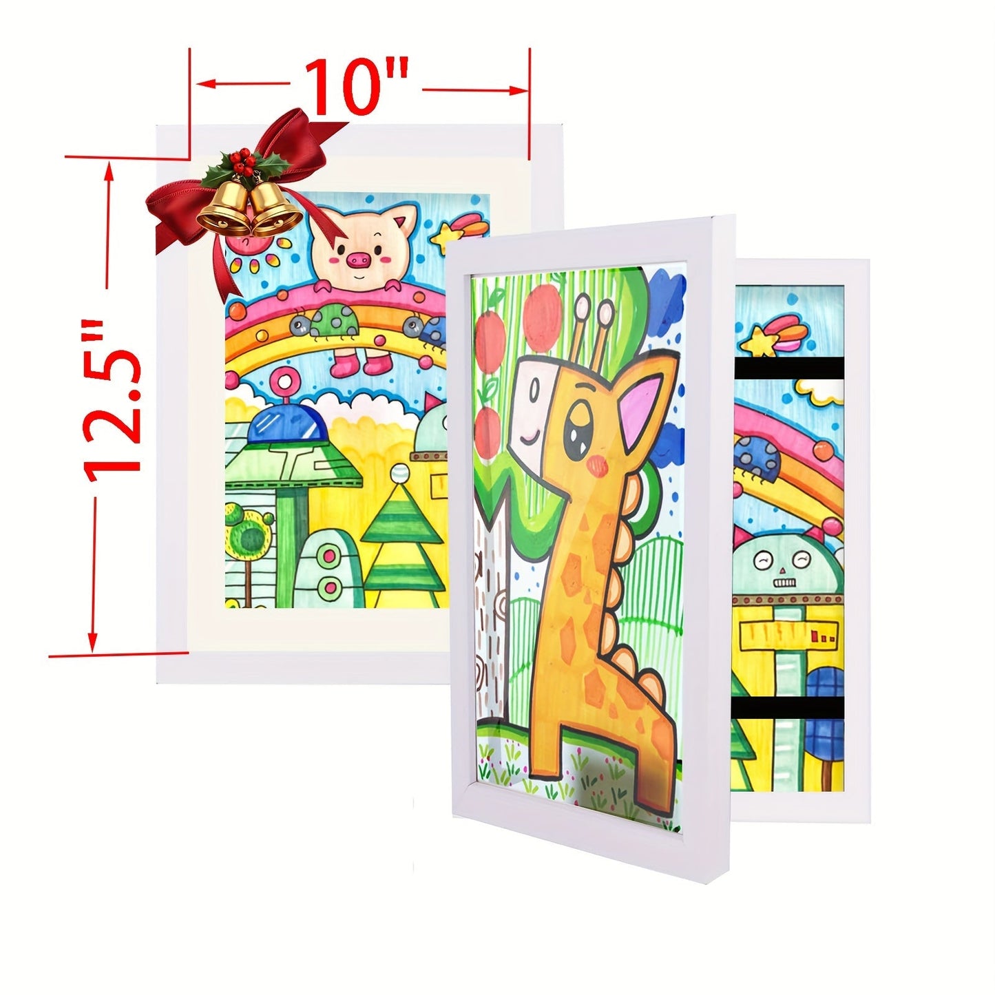 Kids Art Frame Changeable Front-Opening Display, Children Artwork Picture Frame for 8.5x11 & 10x12.5 Drawings
