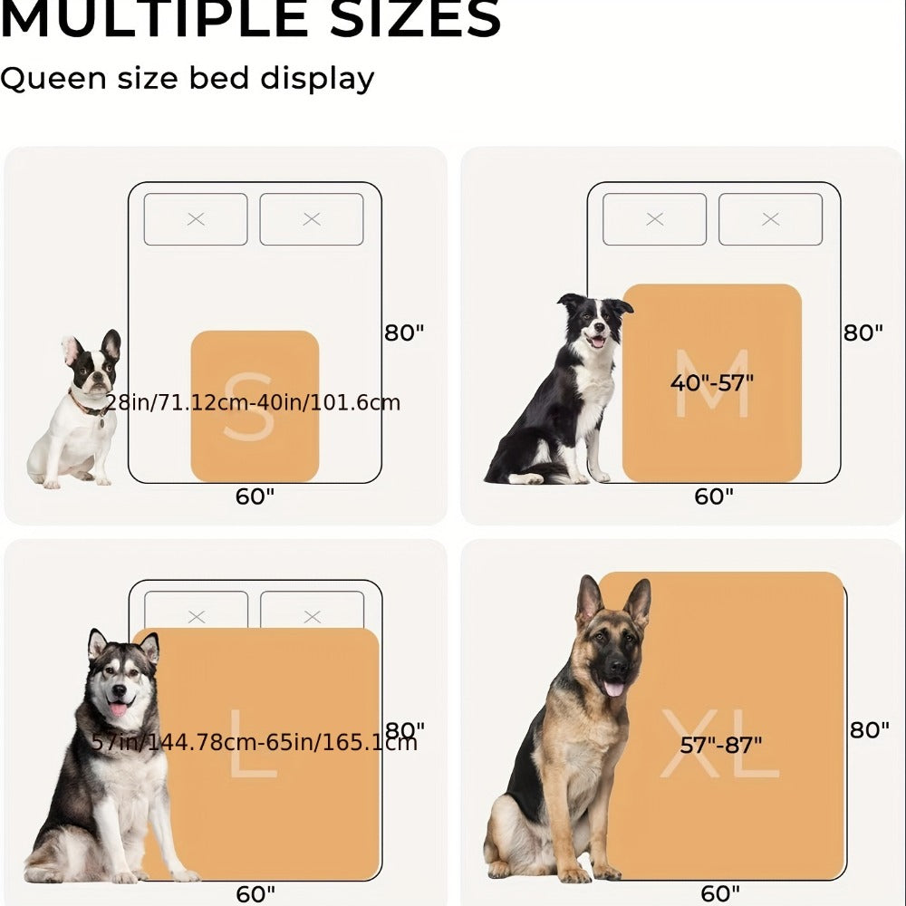 Pet Blanket, Reversible Liquid-Proof Coral Fleece Dog Blanket for Couch, Sofa & Bed, Furniture Protector