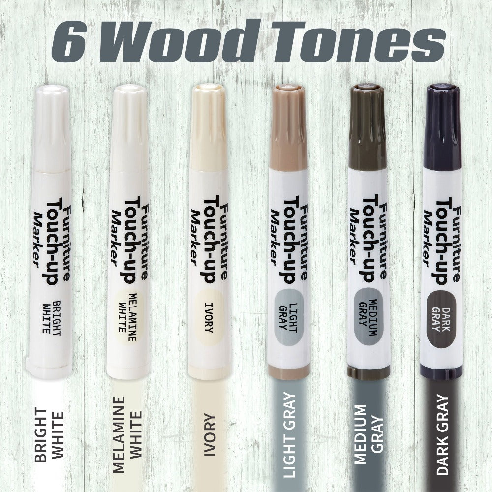 Wood Scratch Kit Furniture Touch Up Markers Scratch Stain Pens for Wood Furniture Tables for Entryways, Bedrooms and Living Spaces