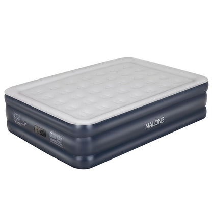 Air Mattress with Built-In Pump, 18'' Self-Inflating Portable Air Bed for Home, Camping & Travel