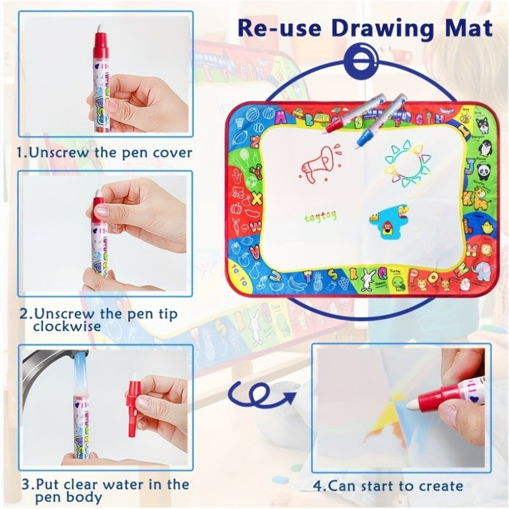 Water Doodle Mat for Toddlers Kids with 2 Water Pens with the Listed Color, Size or Set Options for Everyday Use
