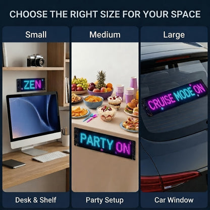 Programmable LED Sign, Flexible Matrix Display with App Control, Custom Text & Animations, Music Sync
