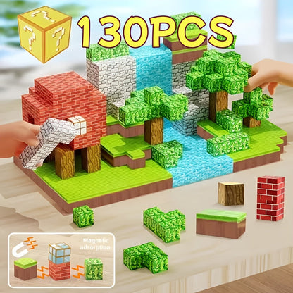 Magnetic Building Blocks Set 130PCS with Magnetic Base with the Listed Color, Size or Set Options for Everyday Use
