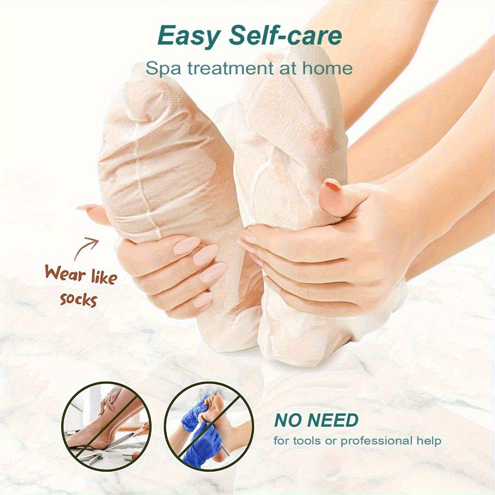 Foot Peel Mask Exfoliating Socks Dead Skin Remover Moisturizing Firming Brightening Hypoallergenic Peeling Treatment for Dry Cracked Heels