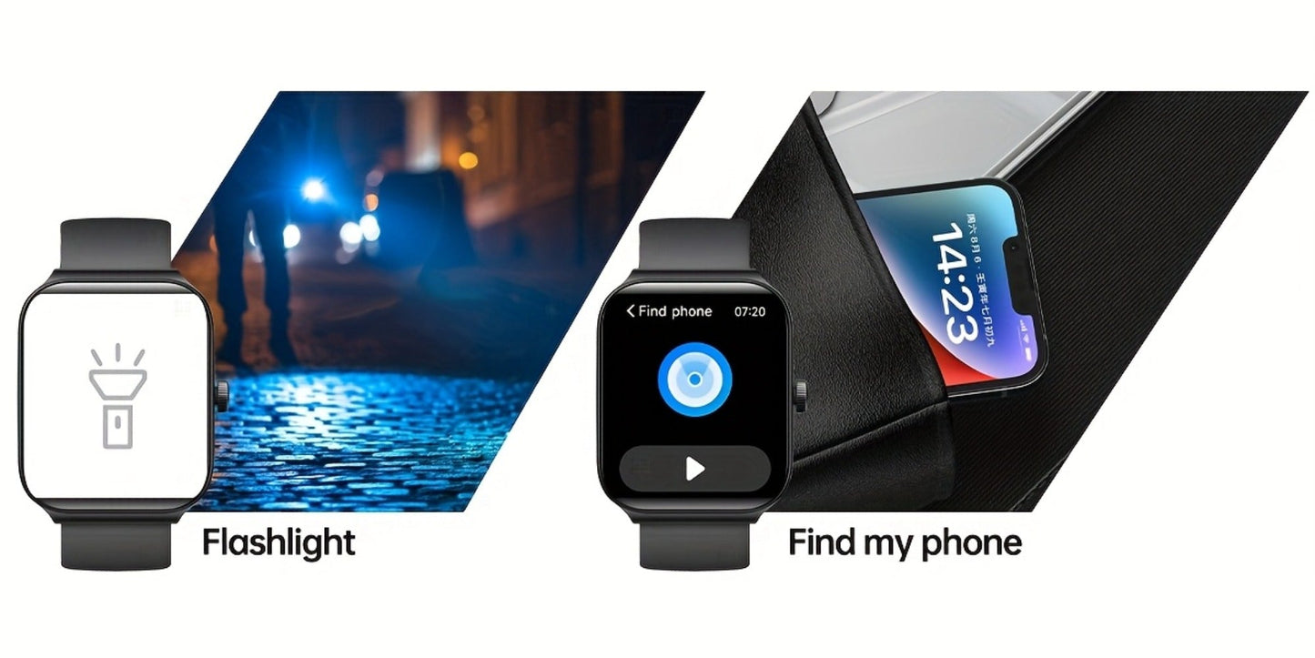 Smartwatch with Alexa Built-in FAWEIO 1.95" Large Display, Wireless Calling, 100+ Sport Modes, Pedometer Heart Rate Sleep Blood