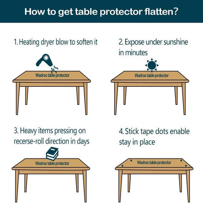 Tablecloth Clear PVC Protector in 1.5mm Thickness with 35 Rectangle and Square Size Options