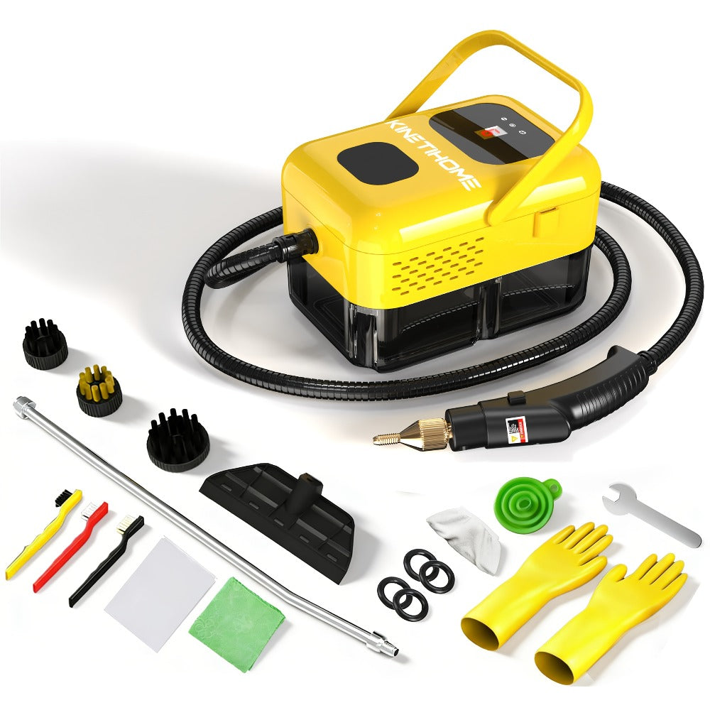 Steam Cleaner Handheld High Pressure Portable, Deep Clean for Kitchen Grease Range Hood Sofa Tile Grout Car AC Washing Machine