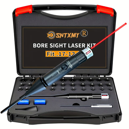 Bore Sight Laser Kit Red & Green Laser Boresighter with 8 & 32 Adapters – Multi-Caliber Universal Bore Sighter for .17 Cal to 12GA Rifle