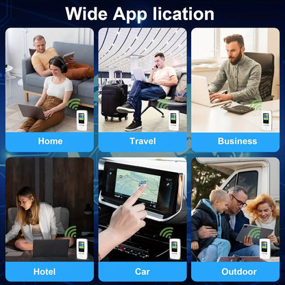 4G LTE Pocket WiFi Hotspot with 5GB Data SIM Card Included, International Travel Router, No Contract