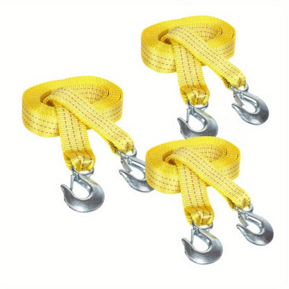 Recovery Tow Strap with Forged Steel Hook – 4M 13FT 11000LB Heavy Duty Winch Strap for Off-Road SUV Truck Pickup Emergency Vehicle Rescue