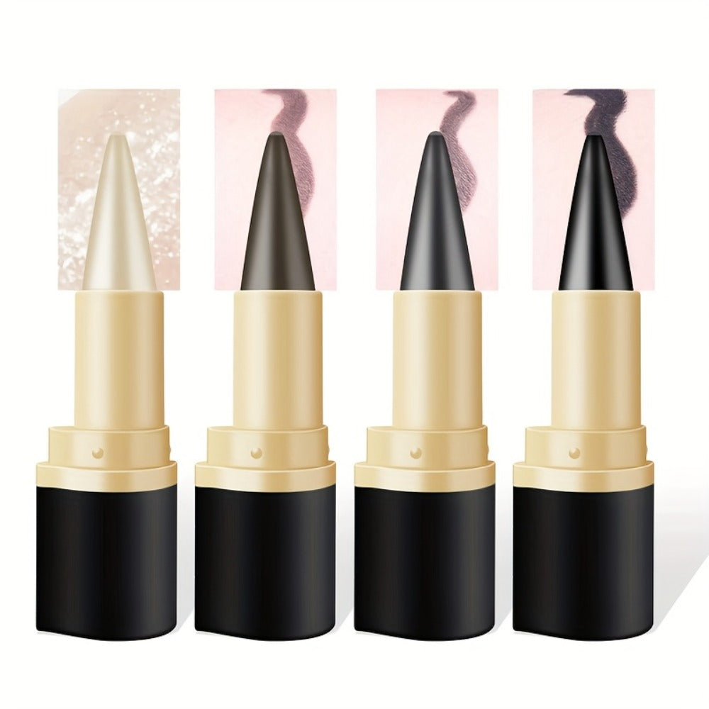 Creamy Gel Eyeliner Pencil Set 3pcs Black Waterproof Sweat-Resistant Smudge-Proof Matte Eye Liner