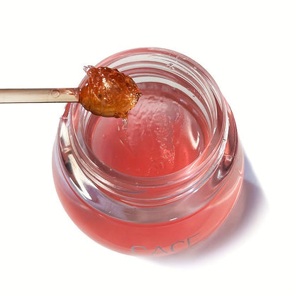 Lip Balm CACE 6-Piece Cherry Jar Set with Glossy Texture, Mini Applicator Spoons and Silver Lids