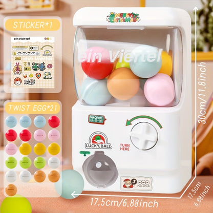Gachapon Machine for Home, Mini Capsule Toy Vending Machine Novelty Gift for Kids Adults Couples Anniversary Birthday Party Christmas