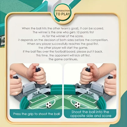 Tabletop Soccer Game for Kids, Portable 2 Player Football Board Game, Parent-Child Competitive Table Football Toy