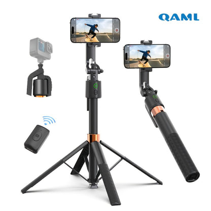 Q13 Tracking Selfie Stick Tripod with 180cm Pole, Fold-Out Base, Remote and 1/4-Inch Mount