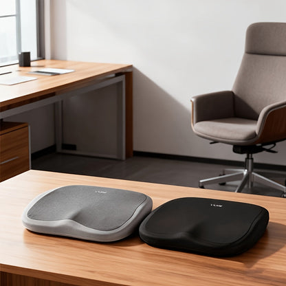 Memory Foam Seat Cushion with Adjustable Hip & Lumbar Support, Ergonomic Car Seat Pad for Long-Distance Driving, Office Chair & Home Use