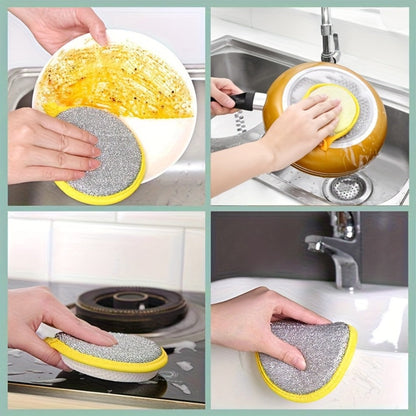 Kitchen Cleaning Sponges 24 Pack Double-Sided Anti-Scratch Reusable Washable Multi-Purpose Scrub Sponge for Dishes Pots Pans Home Restaurant