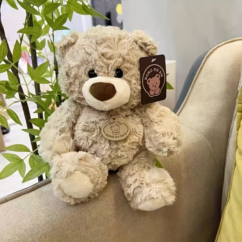 Plush Toy Oversized-Style Teddy Bear in Beige or Brown with Classic Seated Bear Details and Gifting