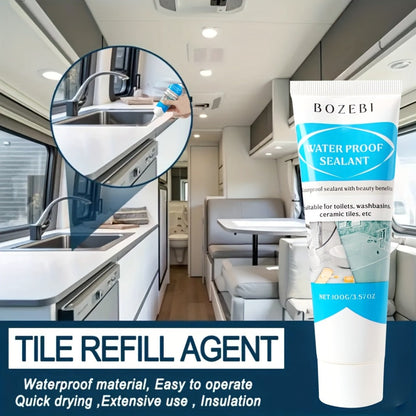 Tile Grout Sealant Gap Filler for Kitchen & Bathroom, Odorless Strong Adhesive Tile Refill Agent for Sink Floor Wall Cracks