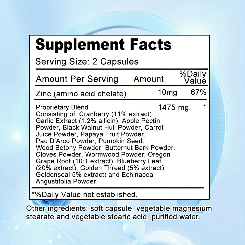 PARA BLAST Gut Cleanse Capsules with Black Walnut Hull, Wormwood & Cranberry for Bath Time, Home Spa and Personal Care