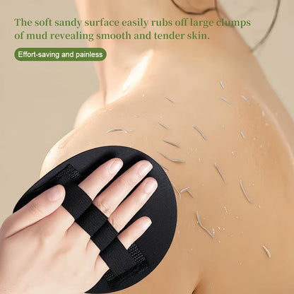 Mandelic Acid AHA Exfoliating Gel & Five-Finger Mud Scrubber Glove 2-Piece Set for Bath Time, Home Spa and Personal Care