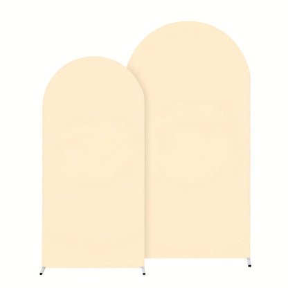 Two-Piece Fitted Arch Photography Backdrop Cover Set for 6-Foot and 6.6-Foot Compatible Frames