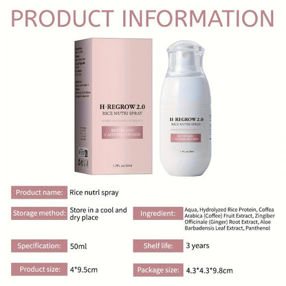 Rice Scalp Spray 4pcs Set, Hydrolyzed Rice Protein & Ginger Root Extract Hair Mist for Scalp, Strengthening & Softening